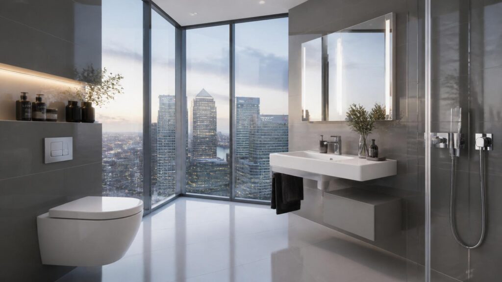 Laufen Bathrooms london With building view in central